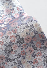 Load image into Gallery viewer, Pink and Blue Ditsy Floral Pure Silk Tie and Pocket Square Set
