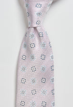Load image into Gallery viewer, Pink Mosaic Pure Silk Tie and Pocket Square Set