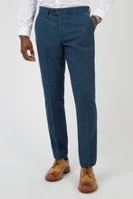 Load image into Gallery viewer, Marc Darcy Dion Blue Herringbone Check Slim Fit Trouser
