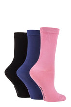 Load image into Gallery viewer, WOMEN'S 3 PAIR SOCKSHOP PATTERNED PLAIN AND STRIPED BAMBOO SOCKS