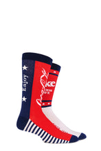 Load image into Gallery viewer, MENS 2 PAIR COCA COLA STARS AND STRIPES TRUE SOCKS