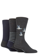 Load image into Gallery viewer, MENS 3PR Duck Pattern & Stripe Bamboo Socks (QBM63)