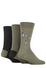 Load image into Gallery viewer, MENS 3PR Duck Pattern & Stripe Bamboo Socks (QBM63)