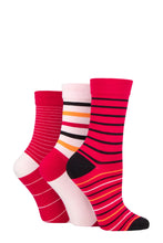 Load image into Gallery viewer, LADIES 3PR Striped Bamboo Gentle Socks