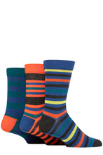 Load image into Gallery viewer, MENS 3PR SOCKSHOP Striped Bamboo Gentle Socks