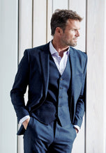 Load image into Gallery viewer, Tailored Fit Clifford Navy Donegal Wool Suit - Waistcoat Optional