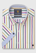 Load image into Gallery viewer, Stripe Short Sleeve 'Portofino' Inspired Shirt (4300C)