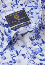 Load image into Gallery viewer, Tailored Fit Blue Print Linen Cotton Shirt (4305CT)