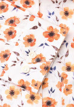 Load image into Gallery viewer, Tailored Fit Orange Print Linen Cotton Shirt (4305DT)