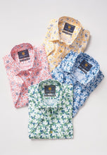 Load image into Gallery viewer, Regular Fit Lemon Print Linen Cotton Short Sleeve Shirt - 4479A
