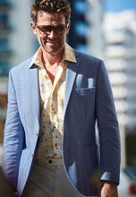 Load image into Gallery viewer, Regular Fit Lemon Print Linen Cotton Short Sleeve Shirt - 4479A