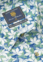 Load image into Gallery viewer, Regular Fit Apple Floral Print Linen Cotton Short Sleeve Shirt (4479D)