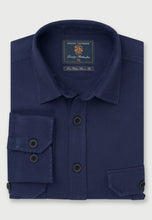 Load image into Gallery viewer, Regular Fit Navy Cotton Moleskin Shirt