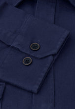 Load image into Gallery viewer, Regular Fit Navy Cotton Moleskin Shirt