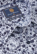 Load image into Gallery viewer, Regular Fit Navy Bear Print Cotton Shirt