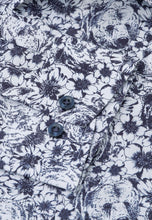 Load image into Gallery viewer, Regular Fit Navy Bear Print Cotton Shirt