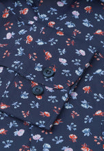 Load image into Gallery viewer, Regular Fit Navy Floral Print Cotton Shirt (4559FT)
