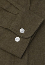Load image into Gallery viewer, Regular Fit Navy Melange Brushed Cotton Shirt