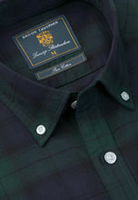 Load image into Gallery viewer, Regular Fit Green and Black Tartan Cotton Shirt (4691A)