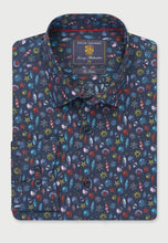 Load image into Gallery viewer, Regular Fit Ecru Bauble Print Cotton Shirt (4698B)