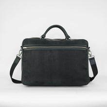 Load image into Gallery viewer, HARRIS TWEED Grey Leather Briefcase