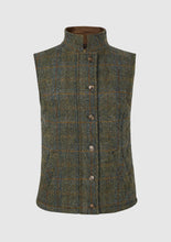Load image into Gallery viewer, ANDI LADIES GILET HARRIS TWEED - GREEN MULTI