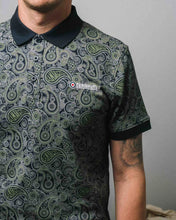 Load image into Gallery viewer, LAMBRETTA Paisley Brand Polo (Navy / Grey)