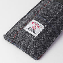 Load image into Gallery viewer, Grey Harris Tweed Fold Over Glasses Case