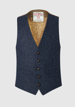 Load image into Gallery viewer, HARRIS TWEED Mens Iain Waistcoat by Bucktrout Tailoring Navy