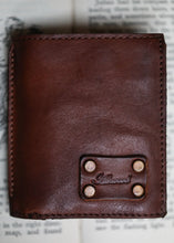Load image into Gallery viewer, Vintage Dipped 7 Card Bill Fold Leather Wallet Tan : 1779