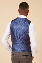 Load image into Gallery viewer, Marc Darcy SCOTT Grey Tweed Check Suit Waistcoat - 40R
