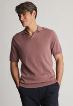 Load image into Gallery viewer, Overton Notch Neck Cotton Blend Knitted Polo Shirt