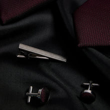 Load image into Gallery viewer, PAUL ANDREW - BURGUNDY TEXTURED TIE SET