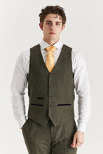 Load image into Gallery viewer, PAUL ANDREW OSCAR GREEN TWEED THREE PIECE SUIT