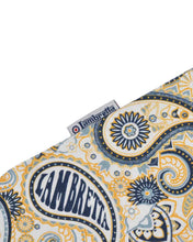 Load image into Gallery viewer, LAMBRETTA Paisley Brand Polo (White / Navy)