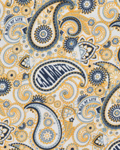 Load image into Gallery viewer, LAMBRETTA Paisley Brand Polo (White / Navy)