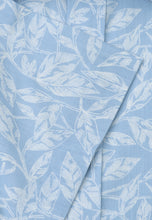 Load image into Gallery viewer, Regular Fit Sky Blue Botanical Print Slub Cotton Short Sleeve Shirt