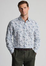 Load image into Gallery viewer, Regular Fit Navy Monkey Print Cotton Shirt - 4730A