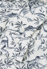 Load image into Gallery viewer, Regular Fit Navy Monkey Print Cotton Shirt - 4730A