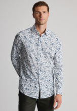 Load image into Gallery viewer, Regular Fit Navy Monkey Print Cotton Shirt - 4730A