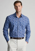 Load image into Gallery viewer, Regular Fit Navy Whale Print Cotton Shirt - 4730C
