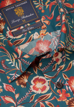 Load image into Gallery viewer, Regular Fit Teal Floral Print Short Sleeve Shirt (4739B)