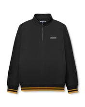 Load image into Gallery viewer, LAMBRETTA Tipped Quarter Zip Sweat Black