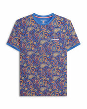 Load image into Gallery viewer, Lambretta Paisley Brand Tee Dark Blue / Sand