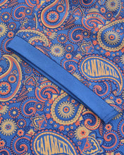 Load image into Gallery viewer, Lambretta Paisley Brand Tee Dark Blue / Sand