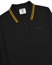 Load image into Gallery viewer, LAMBRETTA L/S Tipped Knitted Polo Black