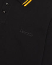 Load image into Gallery viewer, LAMBRETTA L/S Tipped Knitted Polo Black
