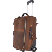 Load image into Gallery viewer, Airline Friendly Cabin Size Leather Trolley Brown: 79014