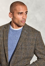 Load image into Gallery viewer, Tailored Fit Sumburgh Green and Blue Check Harris Tweed® Jacket