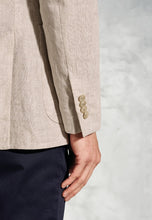 Load image into Gallery viewer, Tailored Fit Eastwood Sand Pure Linen Jacket